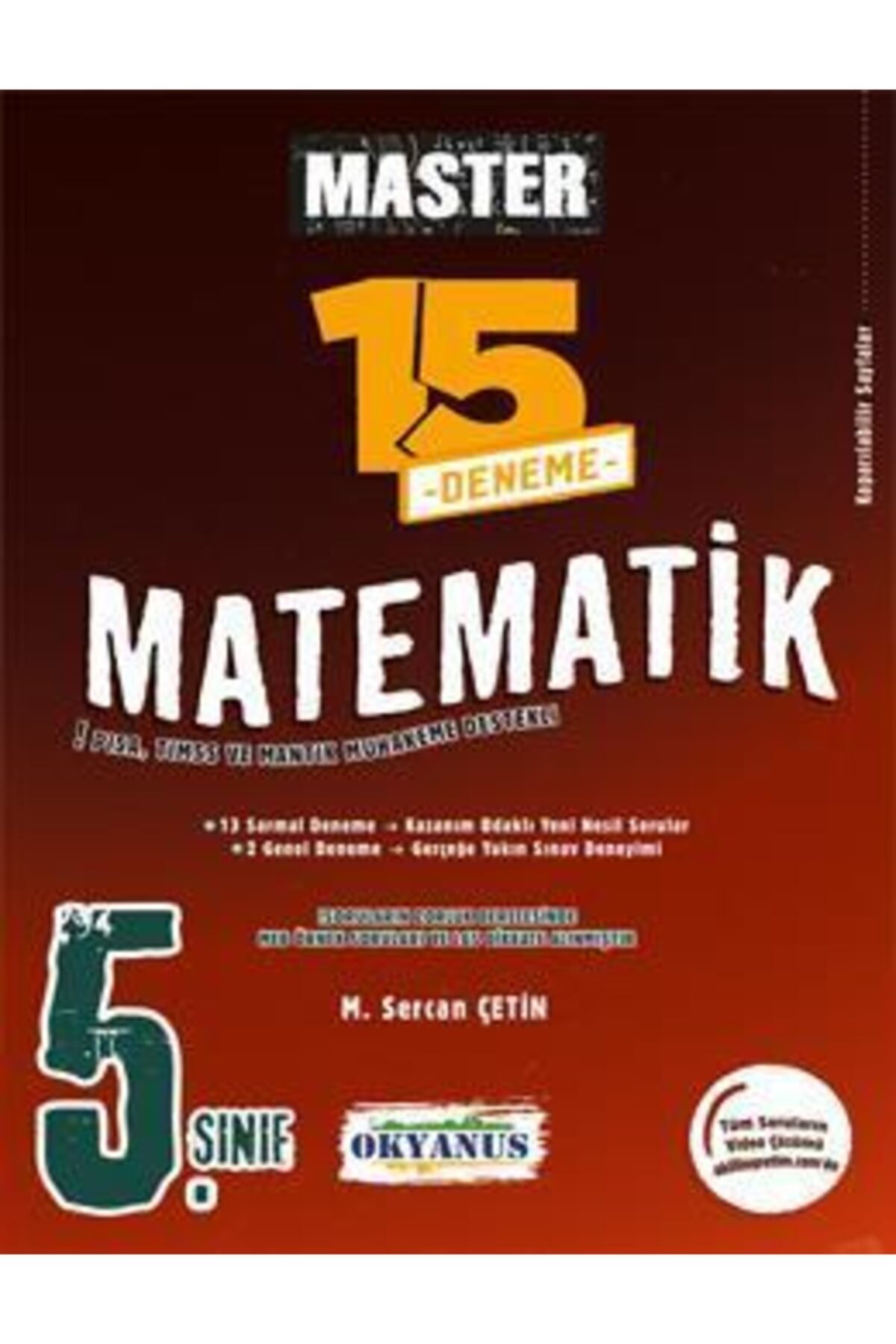 Okyanus Yayınları 5. Sınıf Master Matematik 15 Deneme