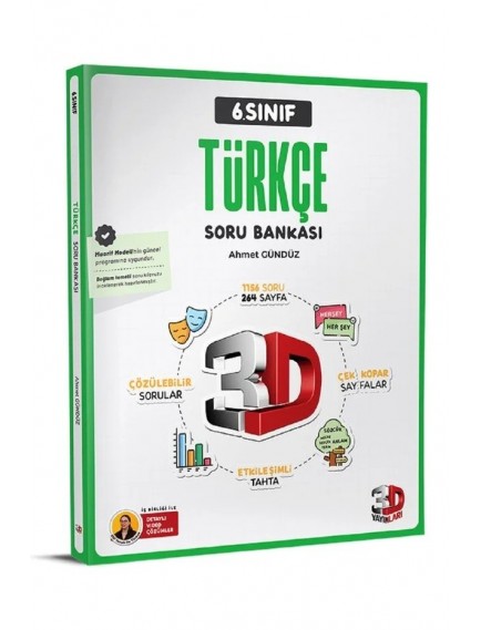 3d Yayınları 6.Sınıf Türkçe Soru Bankası