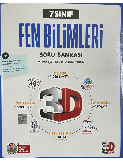 3d Yayınları 7.Sınıf Fen Bilimleri Soru Bankası