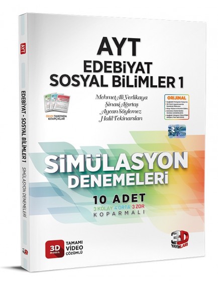 3D Yayınları Ayt Edebiyat-Sosyal Bilimler1 Simülasyon Denemeleri