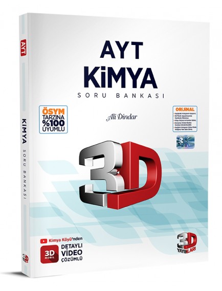 3D Yayınları Ayt Kimya Tamamı Video Çözümlü Soru Bankası 