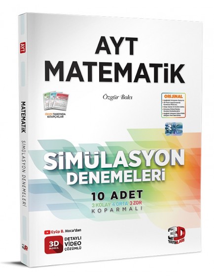 3D Yayınları Ayt Matematik Simulasyon Denemeleri