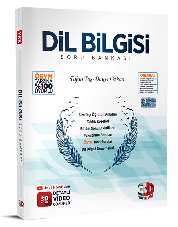 3D Yayınları Tyt-Ayt Dil Bilgisi Tamamı Video Çözümlü Soru Bankası