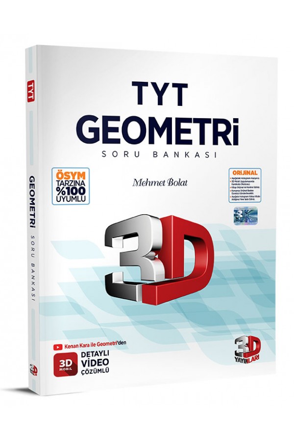 3D Yayınları Tyt Geometri Tamamı Video Çözümlü Soru Bankası 