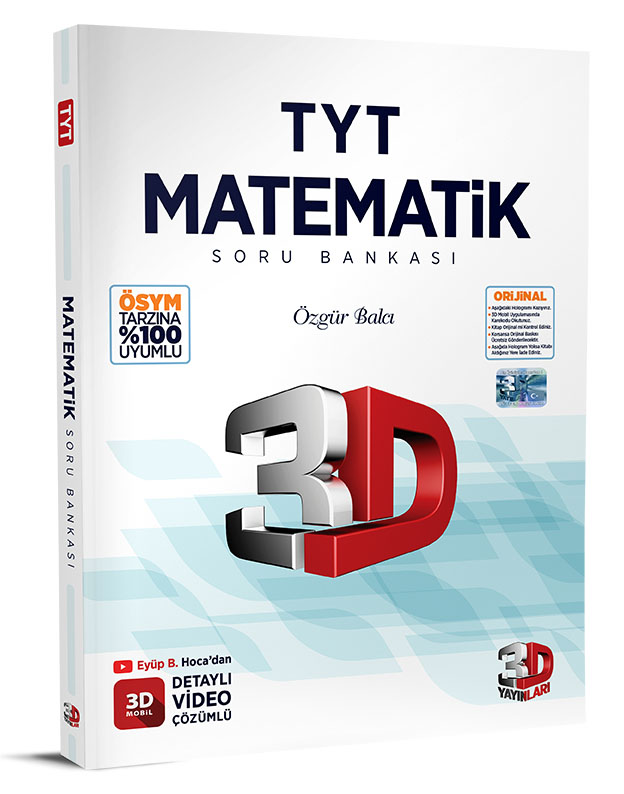 3D Yayınları Tyt Matematik Tamamı Video Çözümlü Soru Bankası