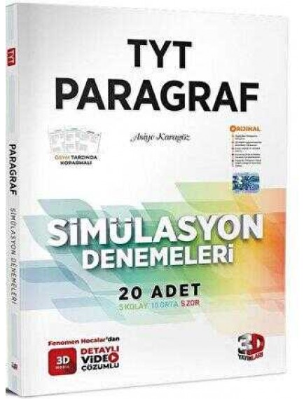 3D Yayınları Tyt Paragraf Simulasyon Denemeleri