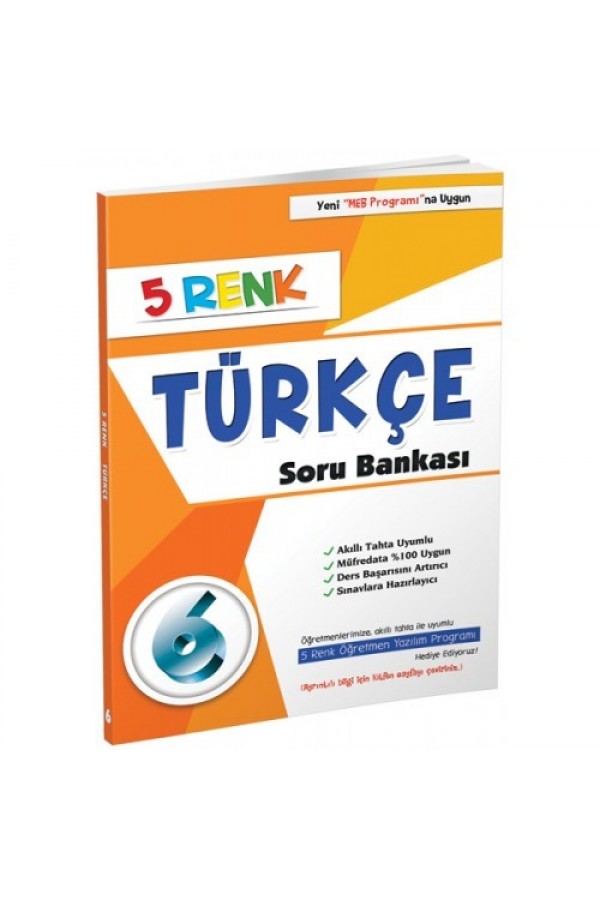 5 Renk Yayınları 6. Sınıf Türkçe Soru Bankası