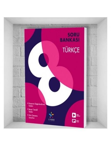 5 Yıldız Yayınları 8. Sınıf Türkçe Soru Bankası