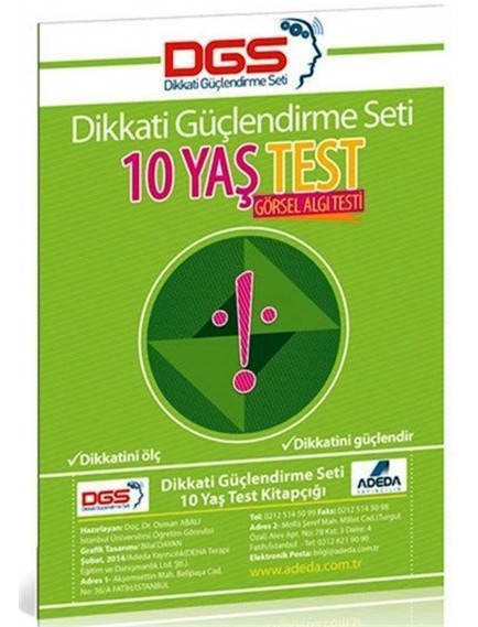 Adeda Yayınları Dikkati Güçlendirme Seti 10 Yaş Yaprak Test