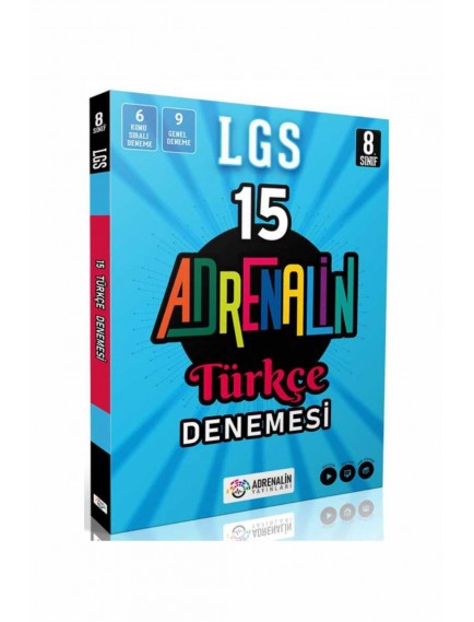 Adrenalin Yayınları 8. Sınıf Türkçe 15 Branş Denemesi