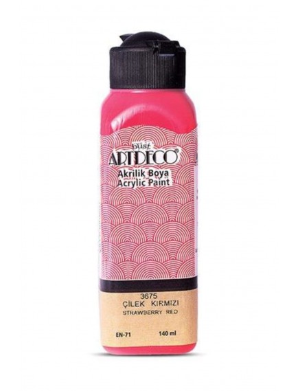 Artdeco 140Ml Çilek Kırmızı Akrilik Boya 3675