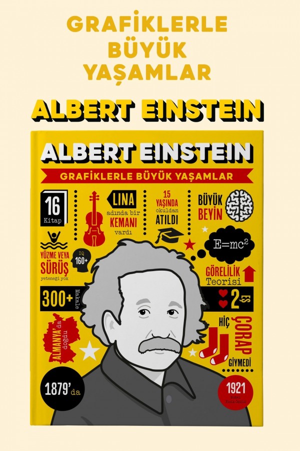 Albert Einstein (Sert Kapak) - Zarife Üspolat Yazıcı - Mor Elma Yayınları