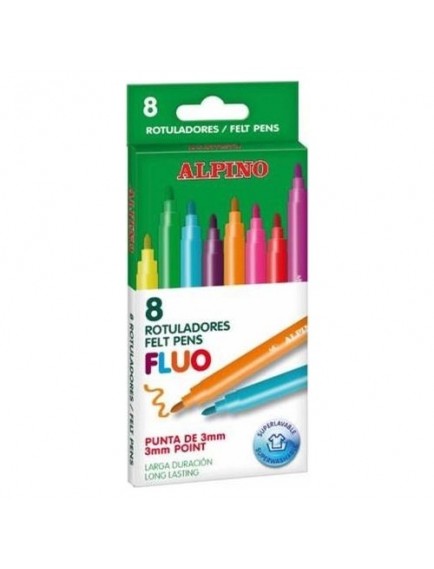 Alpino Neon Keçeli Kalem 8 Renk Ar1005