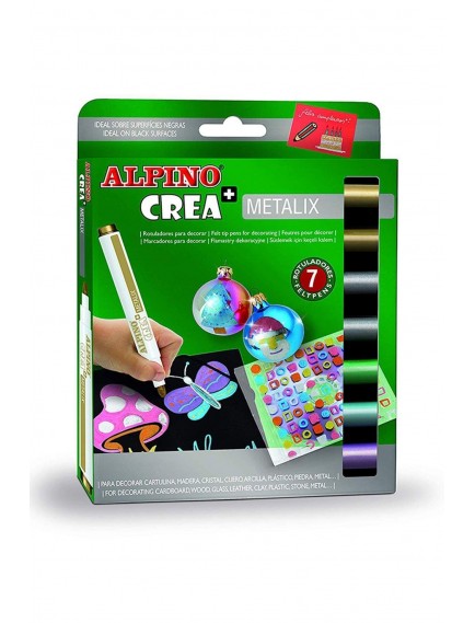 Alpino Crea Metalik Keçeli Kalem 7 Li Ar134