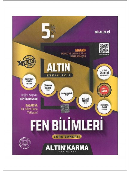 Altın Karma Yayınları 5. Sınıf Fen Bilimleri Mentör Etkinlikli Kazanım Soru Bankası