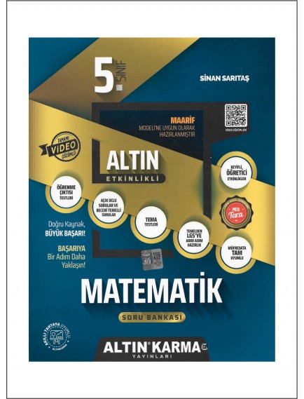 Altın Karma Yayınları 5. Sınıf Matematik Mentör Etkinlikli Kazanım Soru Bankası