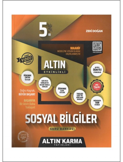 Altın Karma Yayınları 5. Sınıf Sosyal Bilgiler Mentör Etkinlikli Kazanım Soru Bankası