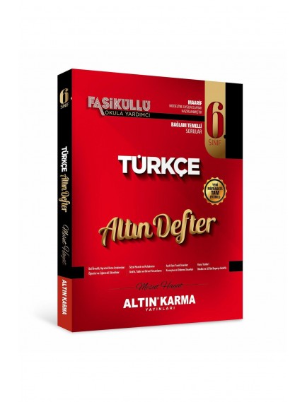 Altın Karma Yayınları 6. Sınıf Türkçe Altın Defter 