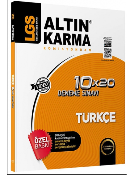 Altın Karma Yayınları 8. Sınıf Türkçe 10'lu Deneme