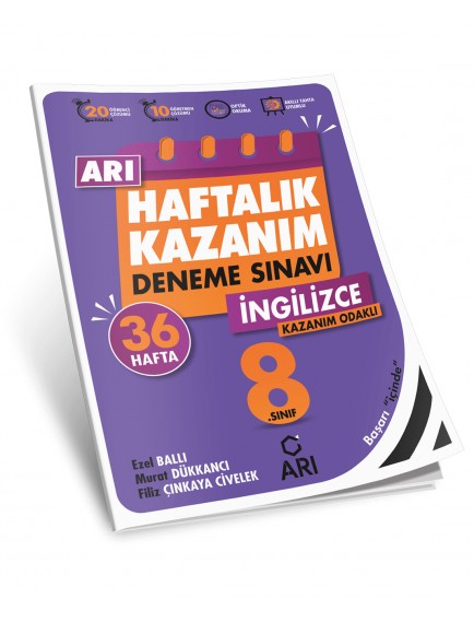 Arı Yayınları 8. Sınıf İngilizce Haftalık Kazanım Denemesi