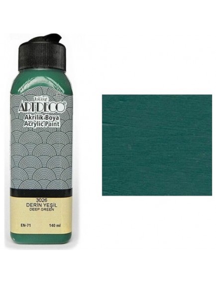Artdeco 140Ml Derin Yeşil Akrilik Boya 3026