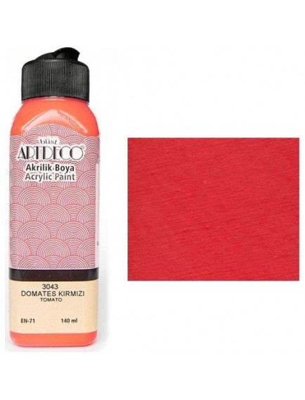 Artdeco 140Ml Domates Kırmızı Akrilik Boya 3043