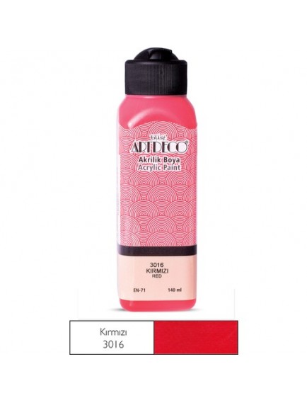 Artdeco 140Ml Kırmızı Akrilik Boya 3016