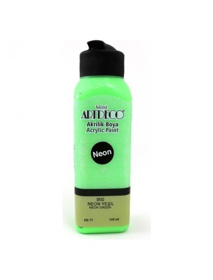 Artdeco 140Ml Neon Yeşil Akrilik Boya 950
