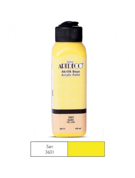 Artdeco 140Ml Sarı Akrilik Boya 3601