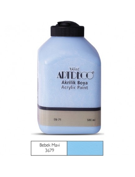 Artdeco 500Ml Bebek Mavi Akrilik Boya 3679