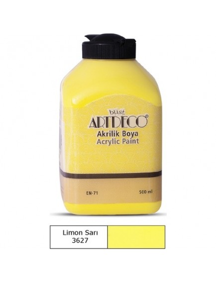 Artdeco 500Ml Limon Sarı Akrilik Boya 3627