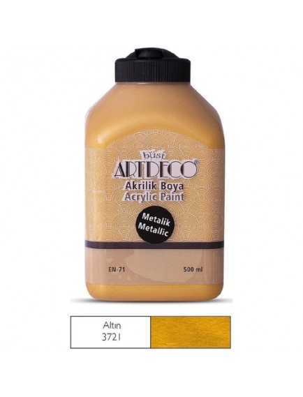 Artdeco 500Ml Metalik Altın Akrilik Boya 71L-3721