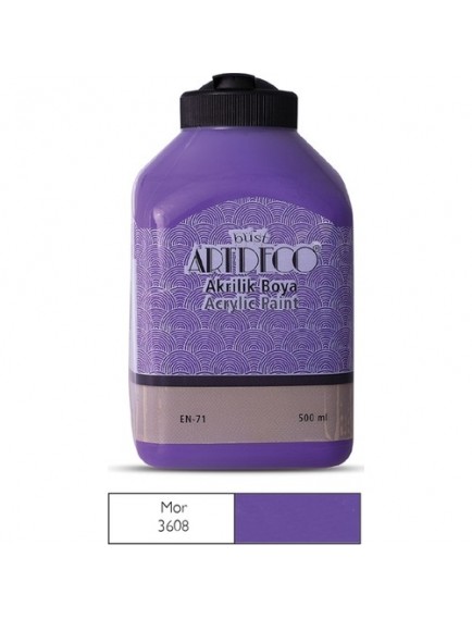 Artdeco 500Ml Mor Akrilik Boya 3608