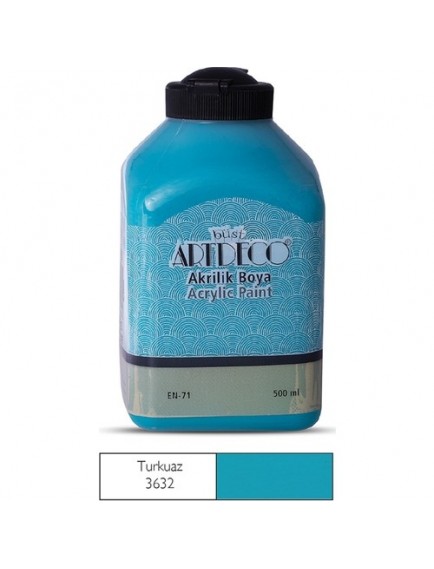 Artdeco 500Ml Turkuaz Akrilik Boya 3632