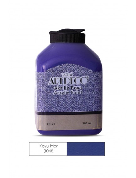 Artdeco 500Ml Koyu Mor Akrilik Boya 3048
