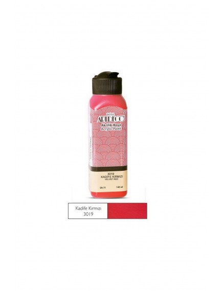Artdeco 140Ml Kadife Kırmızı Akrilik Boya 3019