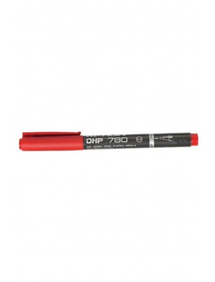 Hi-Text Asetat Kalemi Marker Kırmızı 780Mk