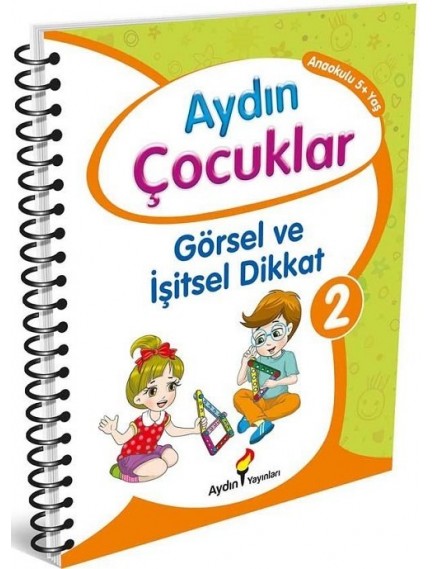 Aydın Çocuklar Görsel ve İşitsel Dikkat 2 Anaokulu 5 Yaş - Kolektif - Aydın Yayınları