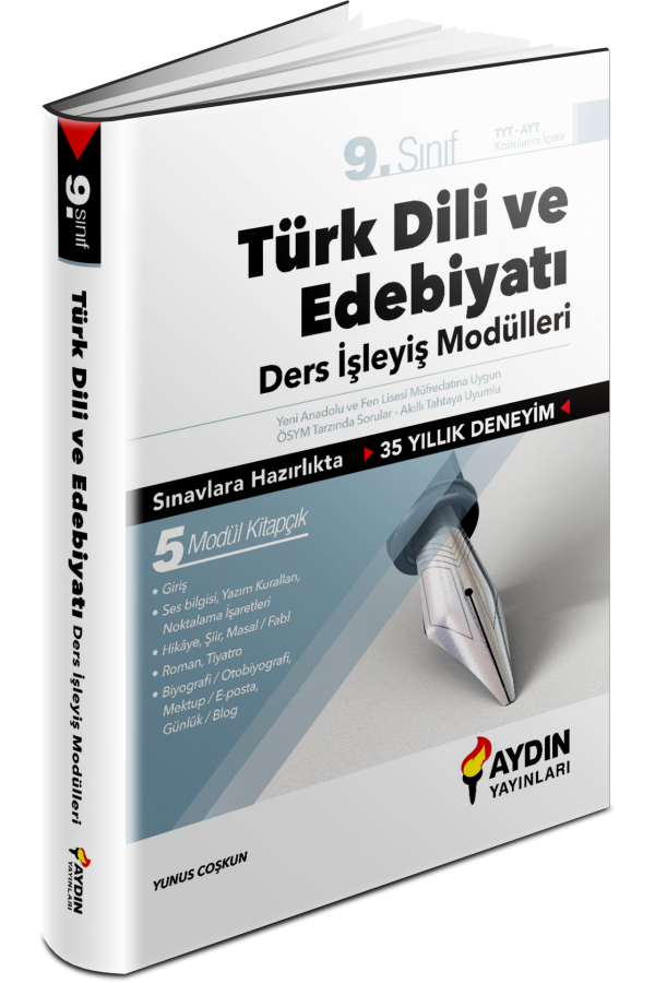 Aydın Yayınları 9. Sınıf Türk Dili Ve Edebiyatı Ders İşleyiş Modülleri