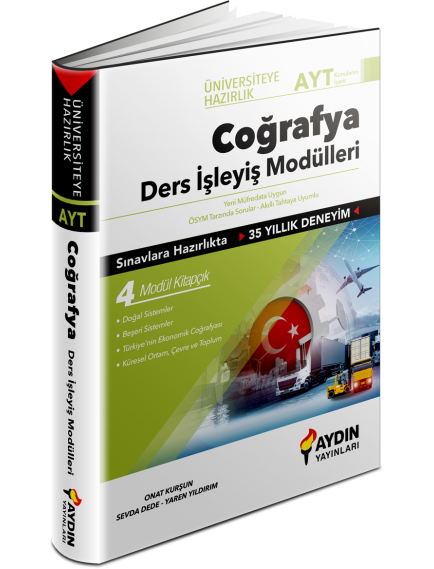 Aydın Yayınları Ayt Coğrafya Üniversiteye Hazırlık Ders İşleyiş Modülleri