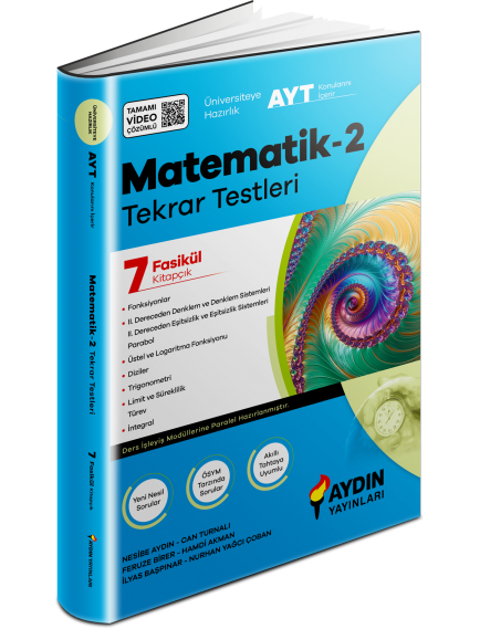 Aydın Yayınları Ayt Matematik-2 Üniversiteye Hazırlık Tekrar Testleri