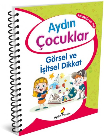 Aydın Çocuklar Görsel ve İşitsel Dikkat 4+ Yaş - Kolektif - Aydın Yayınları