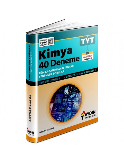 Aydın Yayınları Tyt Kimya 40 Deneme 