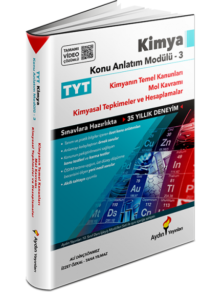 Aydın Yayınları Tyt Kimya Konu Anlatım Modülü 3 (Kimyanın Temel Yasaları-Mol-Kimyasal Hesaplamalar)