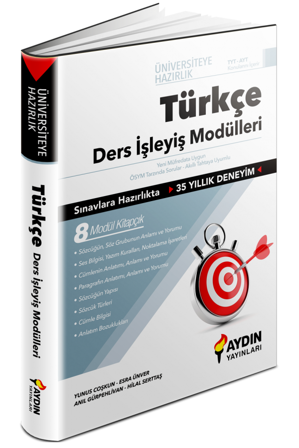 Aydın Yayınları Tyt Türkçe Üniversiteye Hazırlık Ders İşleyiş Modülleri