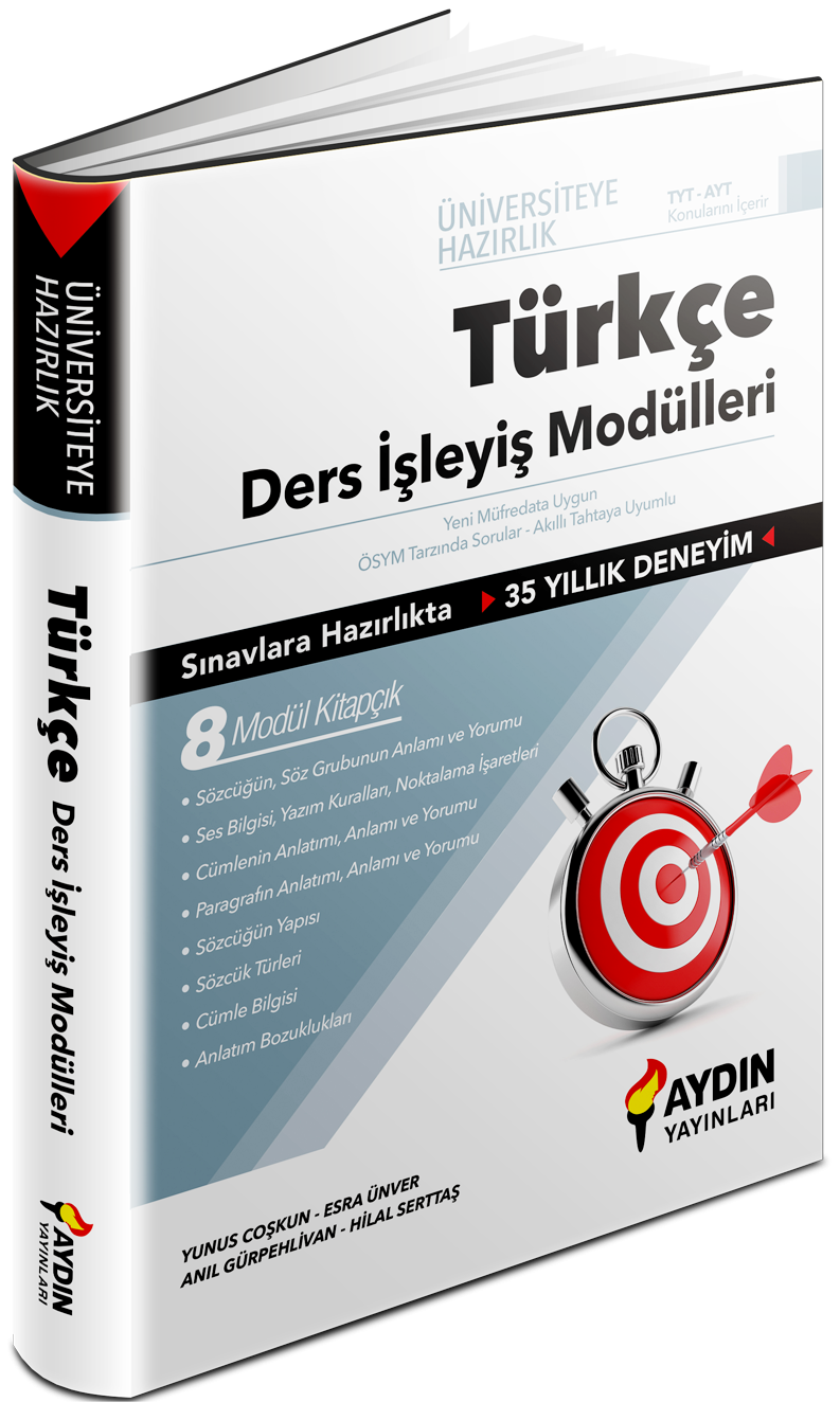 Aydın Yayınları Tyt Türkçe Üniversiteye Hazırlık Ders İşleyiş Modülleri
