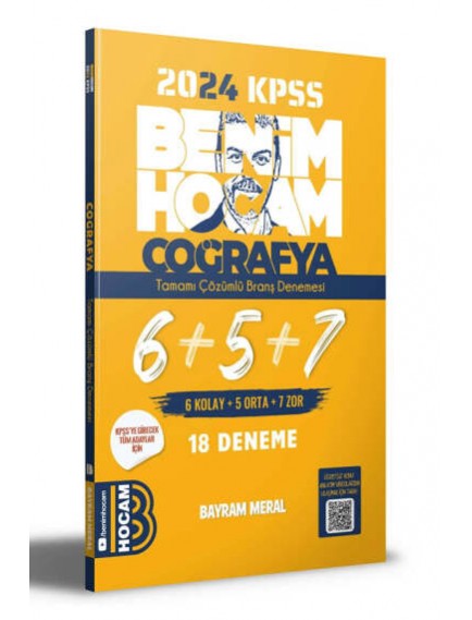 Benim Hocam Yayınları Kpss Coğrafya Tamamı Çözümlü 6+5+7 Deneme 