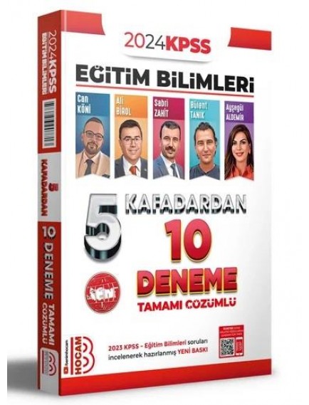 Benim Hocam Yayınları Kpss Eğitim Bilimleri 5 Kafadardan Tamamı Çözümlü 10 Deneme 