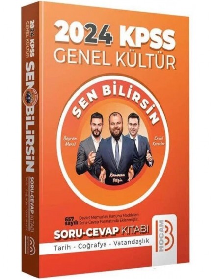 Benim Hocam Yayınları Kpss Genel Kültür Sen Bilirsin Tarih-Coğrafya-Vatandaşlık Soru Cevap Kitabı 