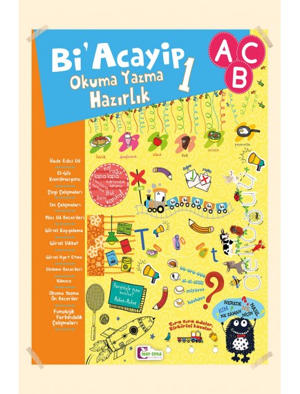 Bi Acayip Okuma Yazma Hazırlık 1 - Komisyon - Mor Elma Yayınları